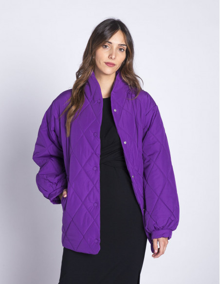 abrigo acolchado morado hansa ichi sommes demode zaragoza