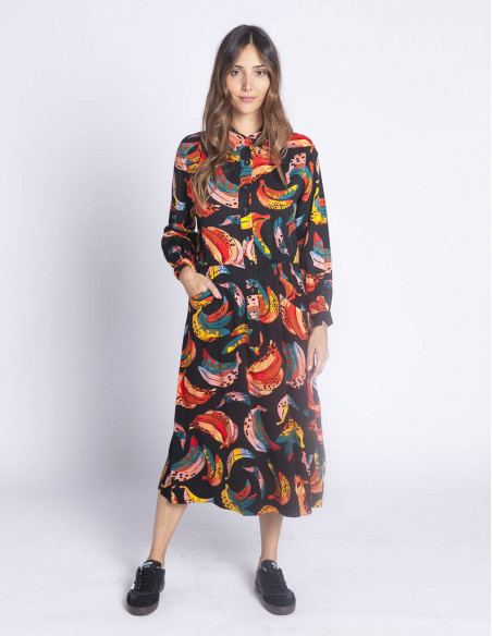 vestido negro pop bananas pepa loves sommes demode zaragoza