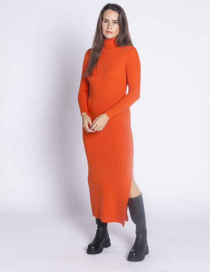 vestido punto naranja janice frnch sommes demode zaragoza