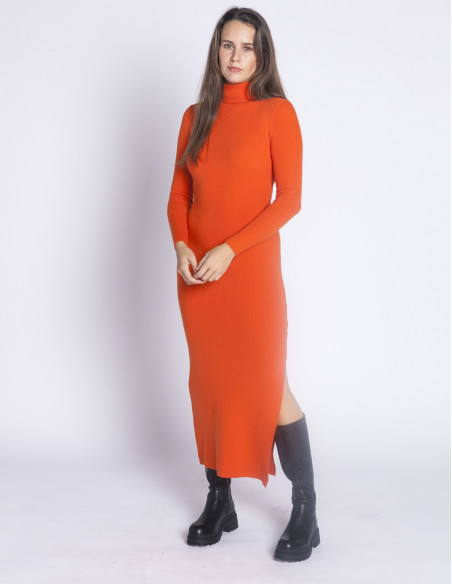 vestido punto naranja janice frnch sommes demode zaragoza