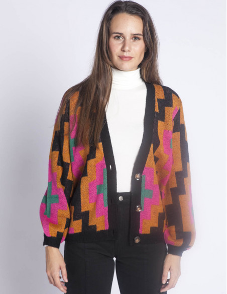 cardigan print folk morganna sugarhill sommes demode zaragoza