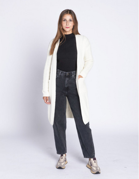 cardigan blanco lana textura pan sommes demode zaragoza