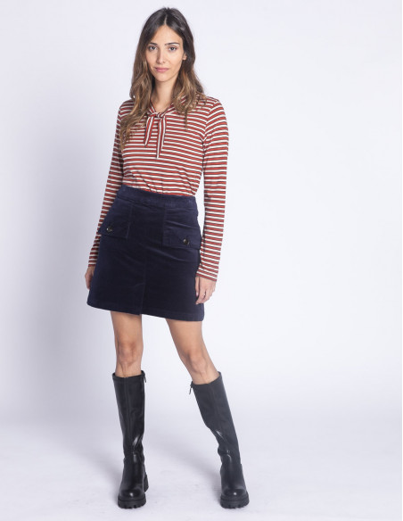 falda corta pana navy nice things sommes demode zaragoza