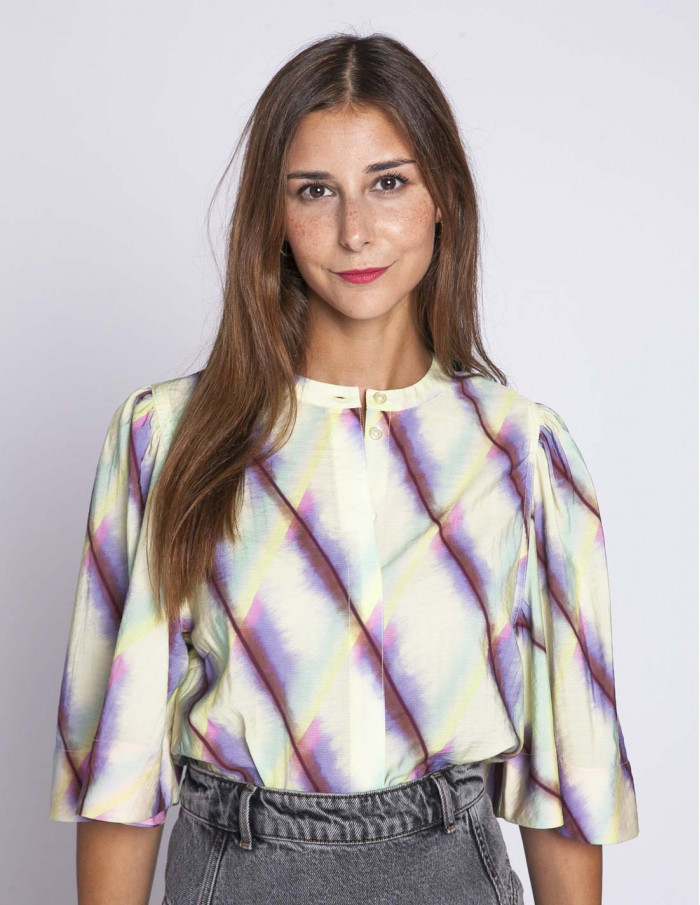 blusa cuadros fluor sisla cks sommes demode zaragoza