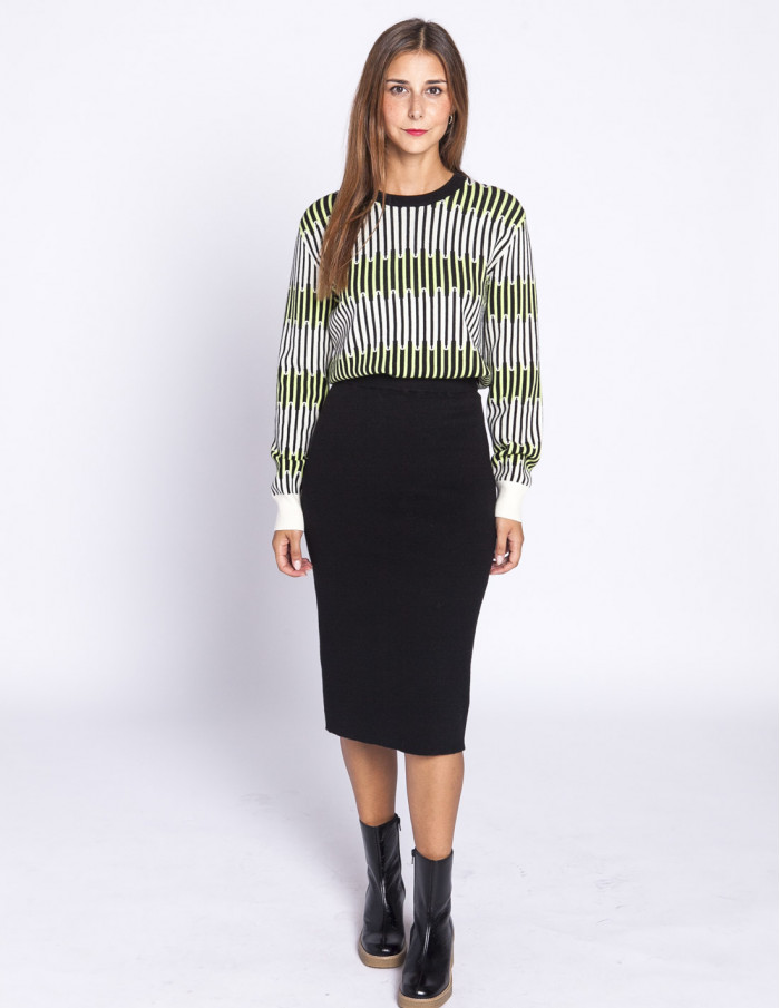 falda midi negra reversible sita murt sommes demode zaragoza