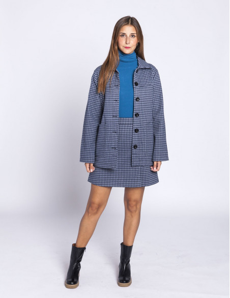 chaqueta cuadritos azules aurianne artlove sommes demode zaragoza