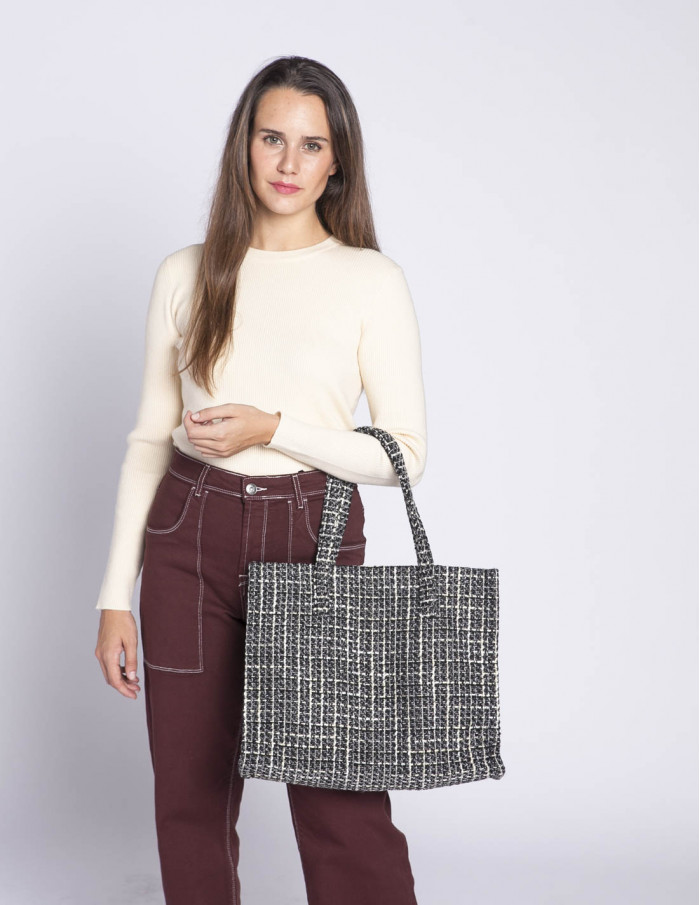 bolso shopper tweed millu ichi sommes demode zaragoza