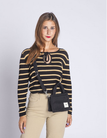 bolso acolchado negro victoria sommes demode zaragoza