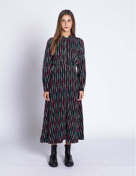 vestido camisero rayas multicolor compañia fantastica sommes demode zaragoza