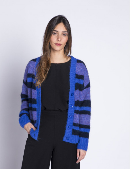 cardigan azul rayas negras alimata artlove sommes demode zaragoza