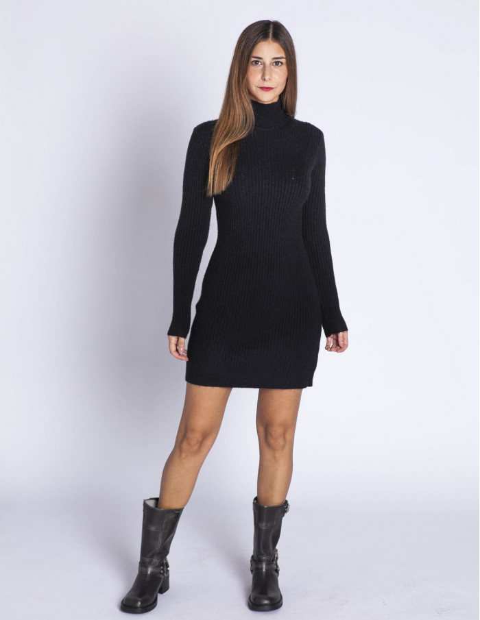 vestido corto punto canale negro wild pony sommes demode zaragoza