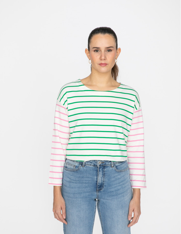 camiseta rayas verde y rosa billie sugarhill sommes demode zaragoza