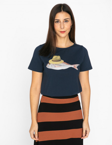 camiseta algodon navy fish nice things sommes demode zaragoza