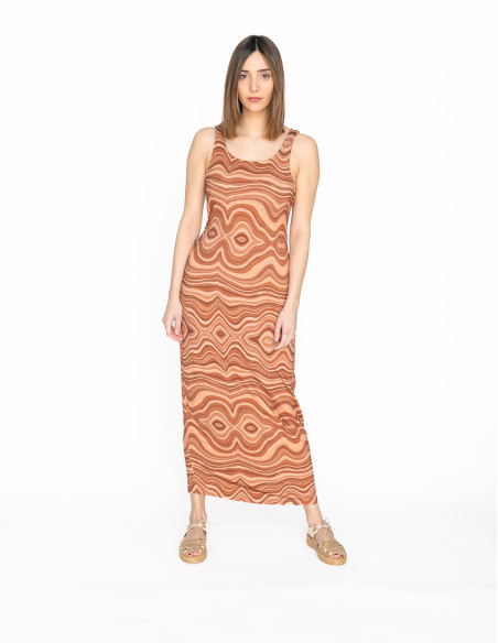vestido ondas marrones mardsen rita row sommes demode zaragoza