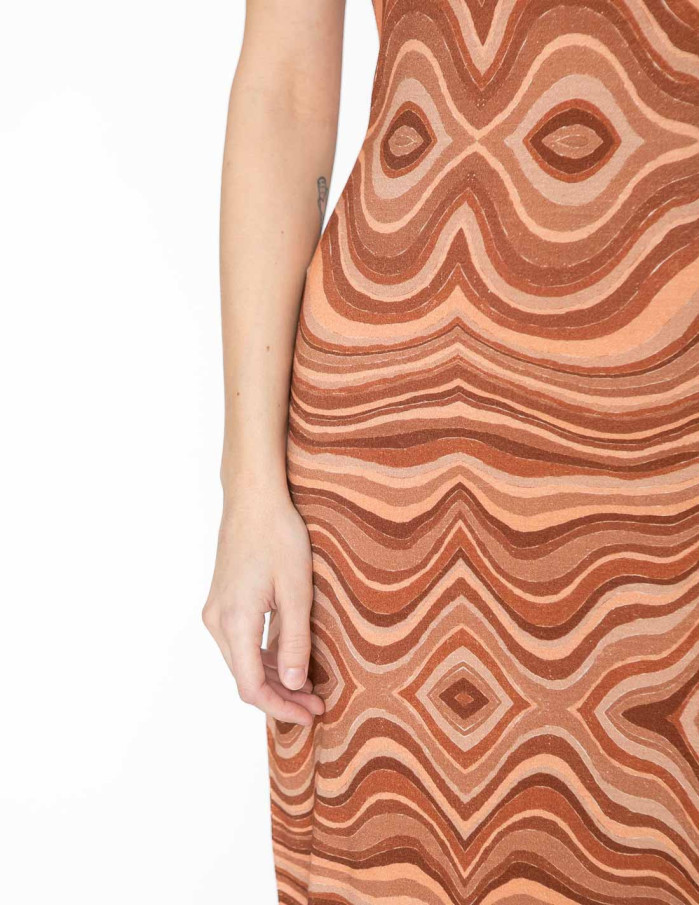 vestido ondas marrones mardsen rita row sommes demode zaragoza