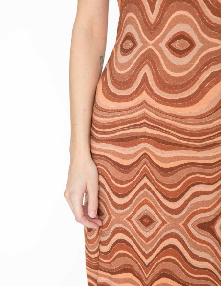 vestido ondas marrones mardsen rita row sommes demode zaragoza