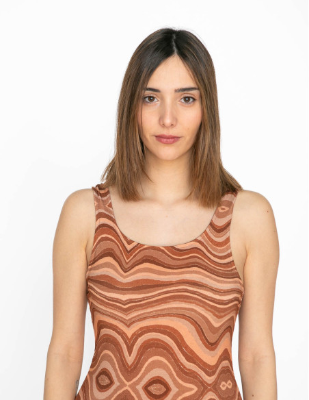 vestido ondas marrones mardsen rita row sommes demode zaragoza