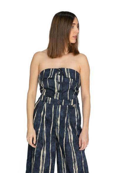 chaleco palabra de honor navy rayas beige sommes demode zaragoza