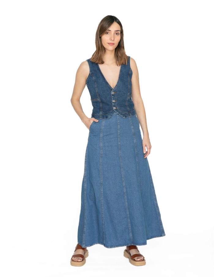 falda larga denim kitta byoung sommes demode zaragoza