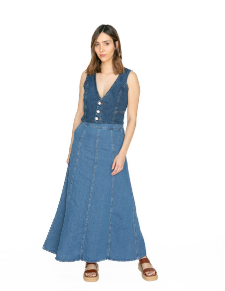 falda larga denim kitta byoung sommes demode zaragoza