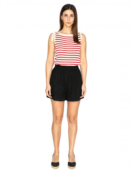 short crochet negro chiara frnch sommes demode zaragoza