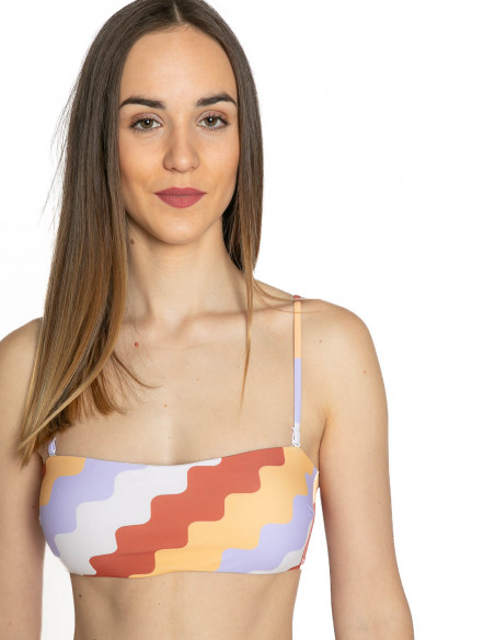 top bikini bandeau zig zag multicolor compañia fantastica sommes demode zaragoza