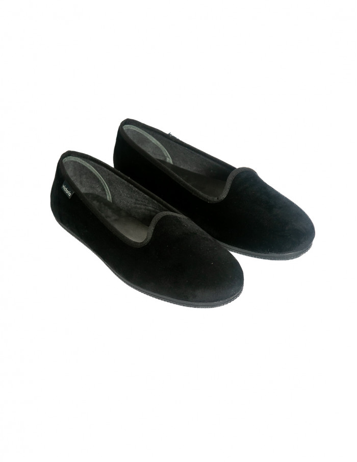 slippers negras terciopelo oda victoria sommes demode zaragoza