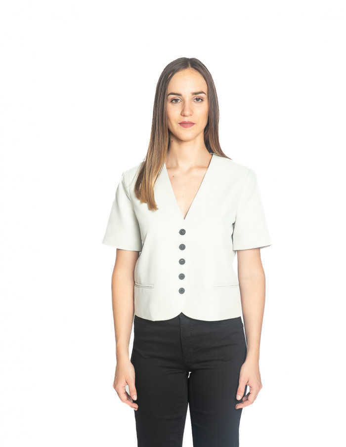 blazer manga corta crudo yaya sommes demode zaragoza
