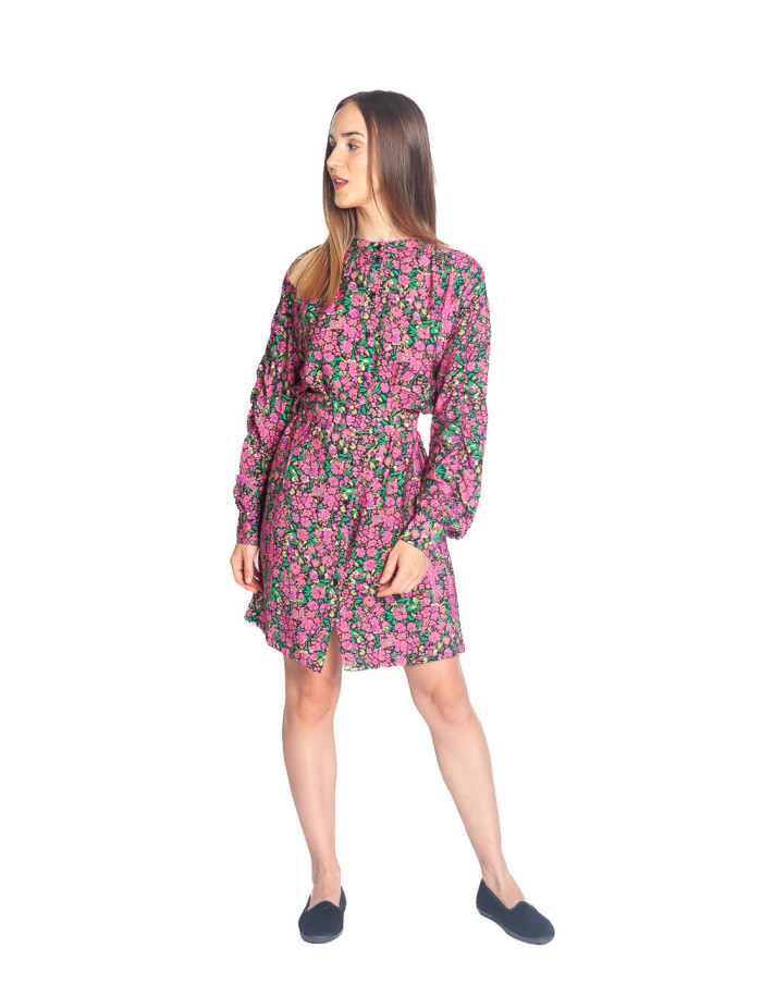 vestido corto flores rosas othilde desires sommes demode zaragoza