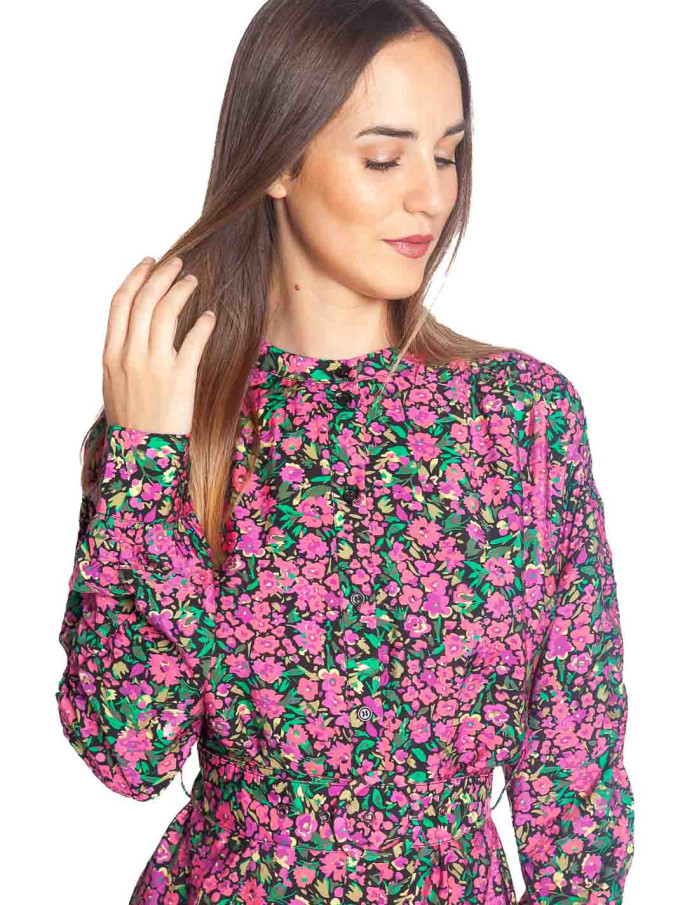 vestido corto flores rosas othilde desires sommes demode zaragoza