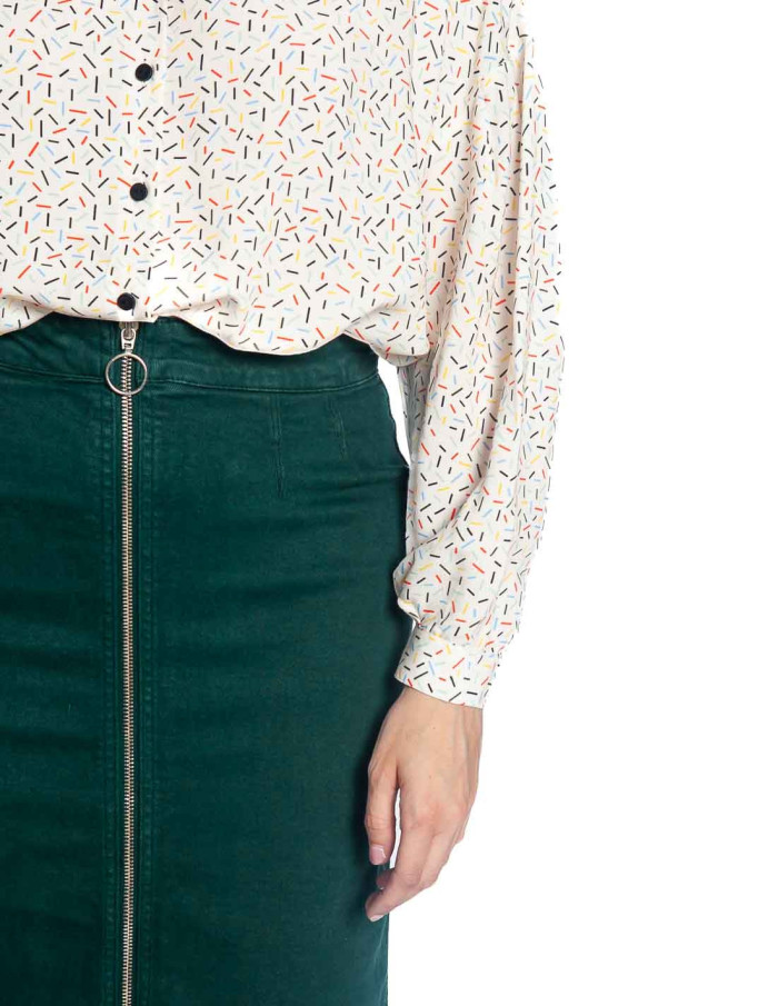 falda midi verde cremallera dota skfk sommes demode zaragoza