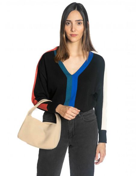Bolso de mano con correa crema Compañía Fantástica Sommes Demode Zaragoza
