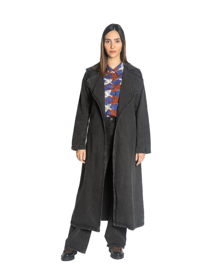 Gabardina denim color nero lavado Compañía Fantástica Sommes Demode Zaragoza