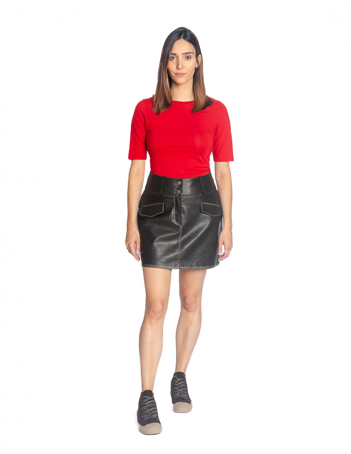 Falda corta polipiel vintage Casha Byoung Sommes Demode Zaragoza