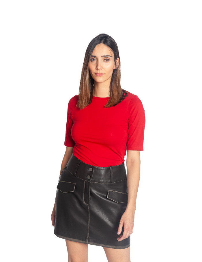 Falda corta polipiel vintage Casha Byoung Sommes Demode Zaragoza