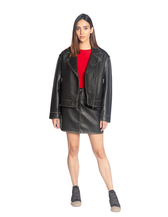 Falda corta polipiel vintage Casha Byoung Sommes Demode Zaragoza