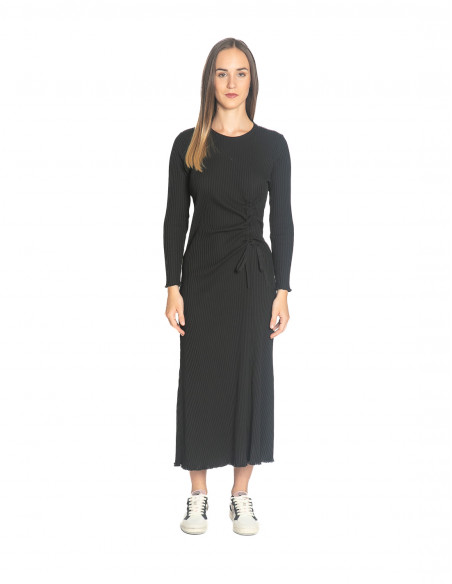 Vestido midi negro fruncido Evans Rita Row Sommes Demode Zaragoza
