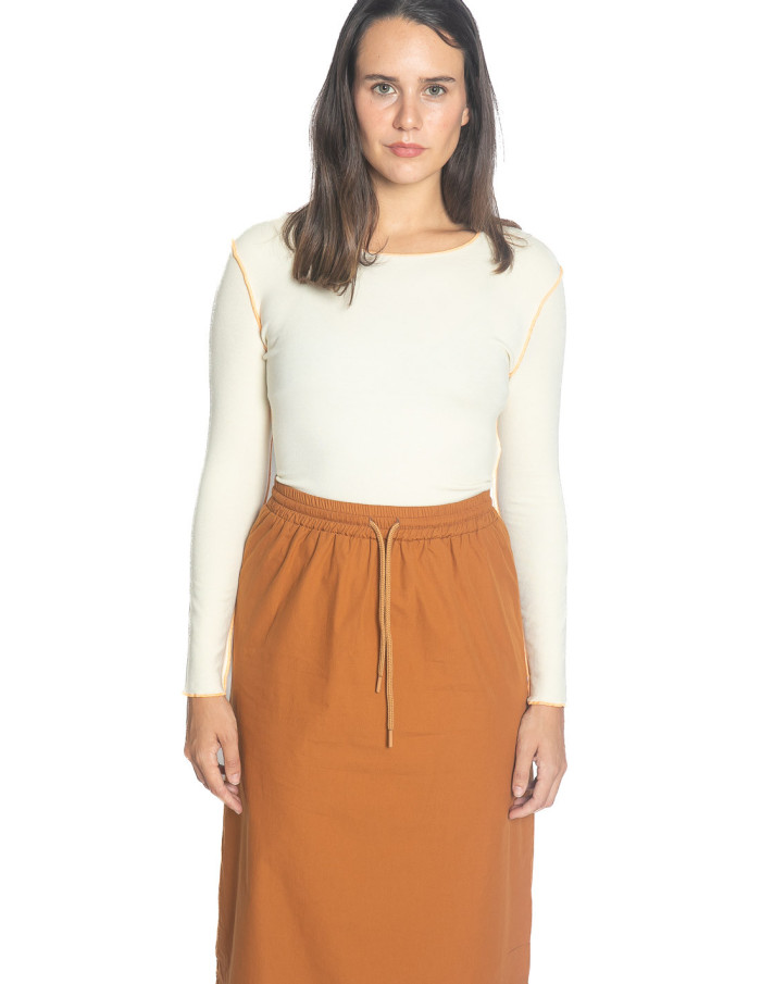 Falda larga algodón camel Lles Rita Row Sommes Demode Zaragoza