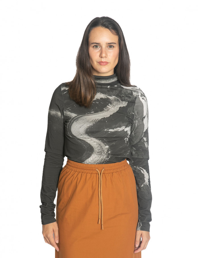 Top ajustado print montaña tallada Rita Row Sommes Demode Zaragoza Online