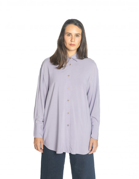 Camisa  oversize lila Orhi Rita Row Sommes Demode Zaragoza