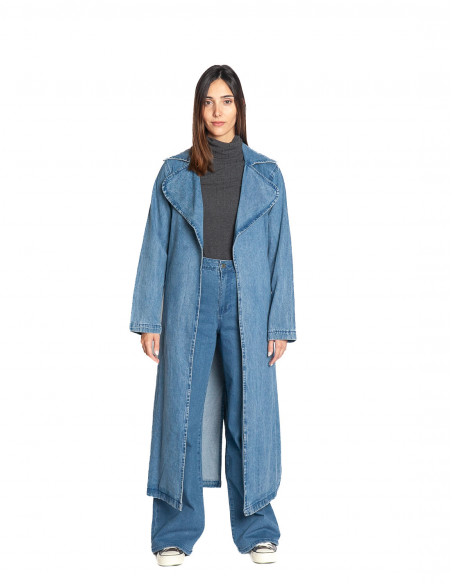 Gabardina denim color azul lavado Compañia Fantastica Sommes Demode Zaragoza Online