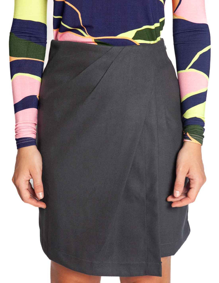 Comprar Falda corta cruzada gris Janel de Artlove en Sommes Demode