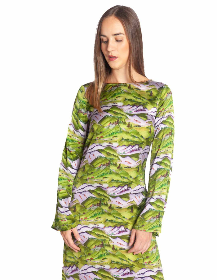 Comprar Vestido largo montañas Pamelia de marca FRNCH en Sommes Demode