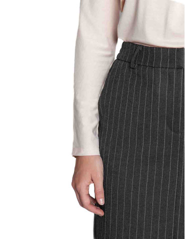 Comprar Falda midi gris raya diplomática de Yaya en Sommes Demode 2