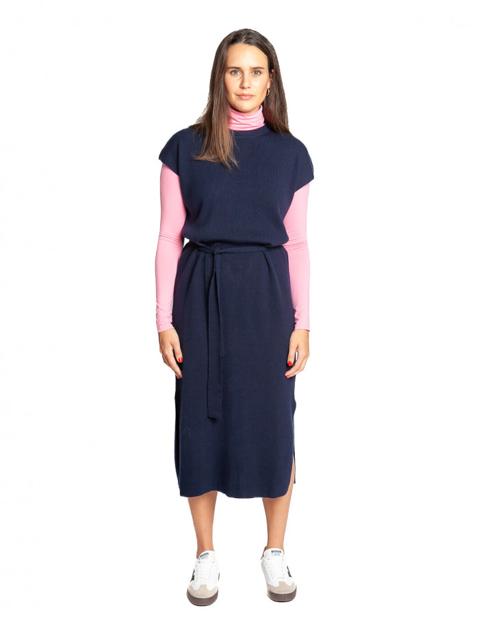Vestido punto sin mangas navy Norane Frnch Sommes Demode Zaragoza