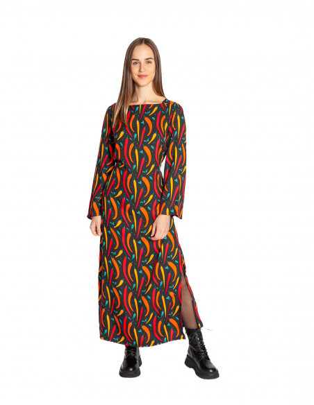 vestido maxi negro hot chilly pepa loves sommes demode zaragoza