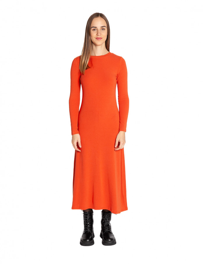 vestido midi canale color naranja pepa loves sommes demode zaragoza
