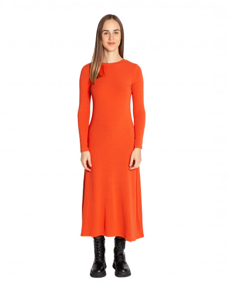 vestido midi canale color naranja pepa loves sommes demode zaragoza