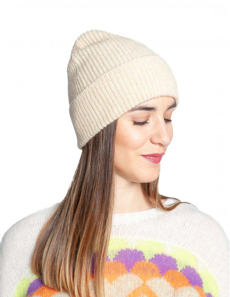 Gorro punto beige Nam Grace and Mila Sommes Demode Zaragoza