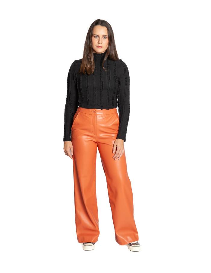 Pantalón polipiel naranja Rodan Sommes Demode Zaragoza